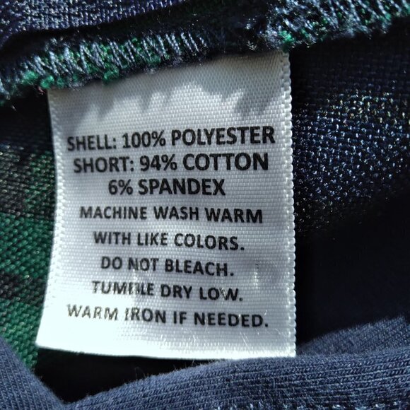 Vintage Parker School Uniform  Green Black & Blue Plaid Pleated Mini Skort Sz 9 - Picture 6 of 7